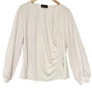 Hanna Nikole Long Sleeve Ruched Top Plus Size 22W Office Siren Career Corporate